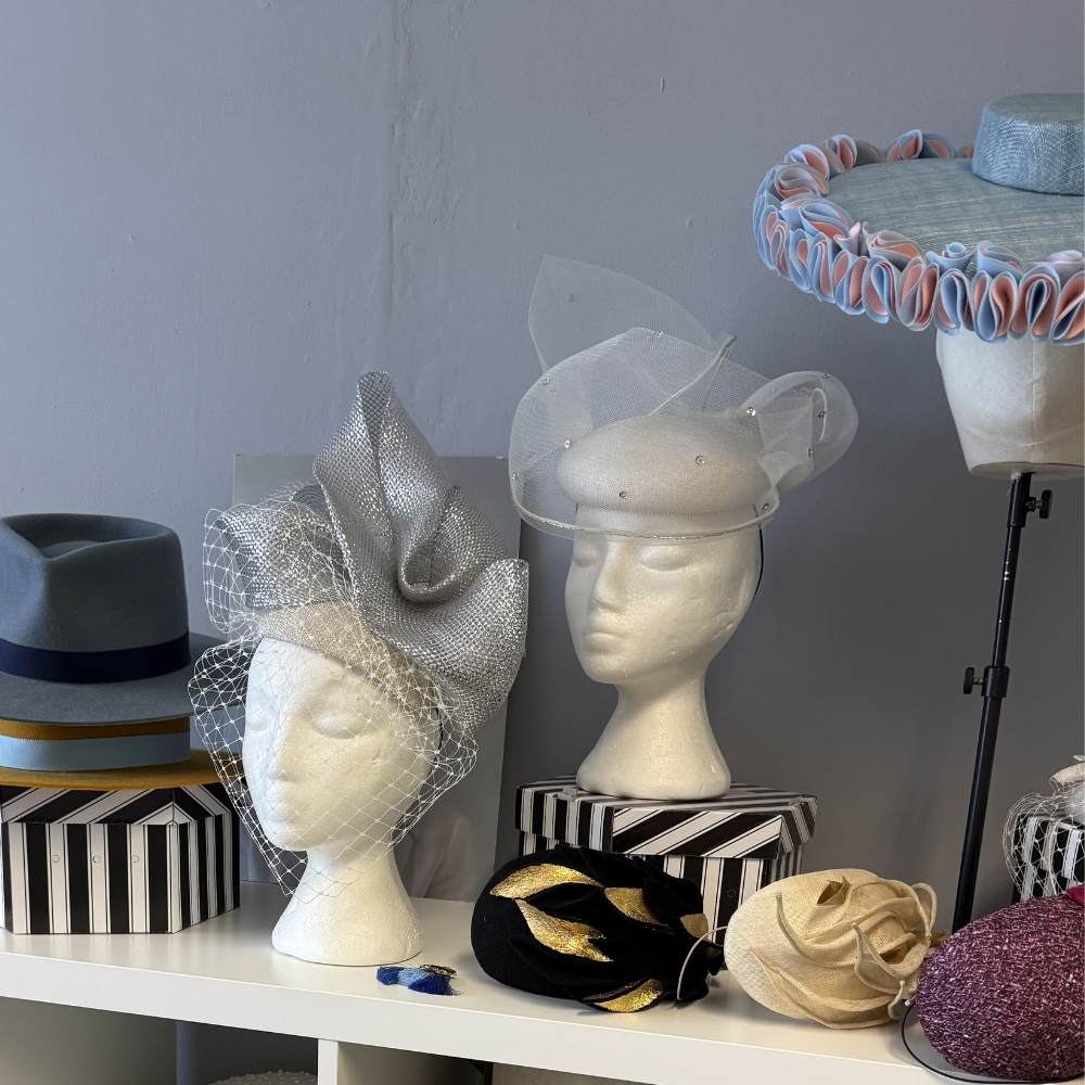A three hour fascinator class in London — sinamay, steam, and a veil I didn't expect to enjoy making.