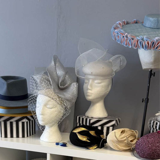 A three hour fascinator class in London — sinamay, steam, and a veil I didn't expect to enjoy making.