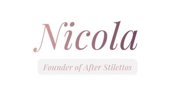 Nicola founder of After Stilettos signature logo