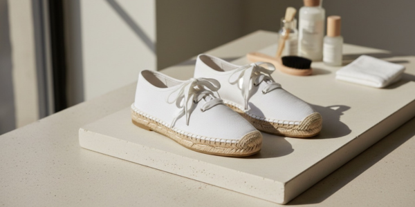 Clean white footwear showing proper maintenance and care habits