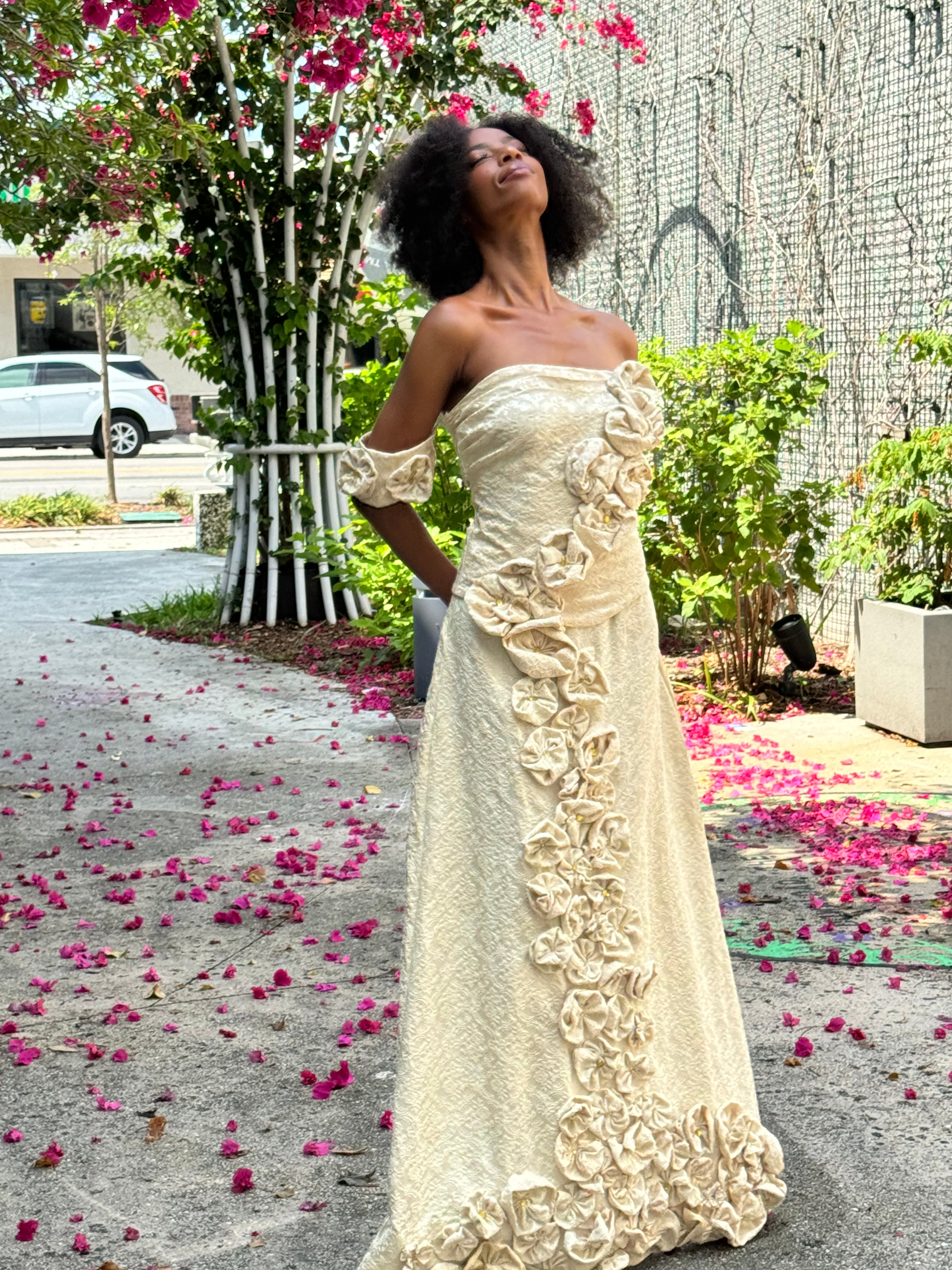 Discover the Midnight Bloom Dress — a soft floral, elegant design handmade by After Stilettos. Flattering, flowy, and perfect for day or evening styling.